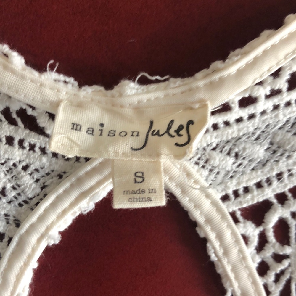 MAISON JULES CROCHET DRESS MINT UNDERLAY SZSMALL - Picture 5 of 5